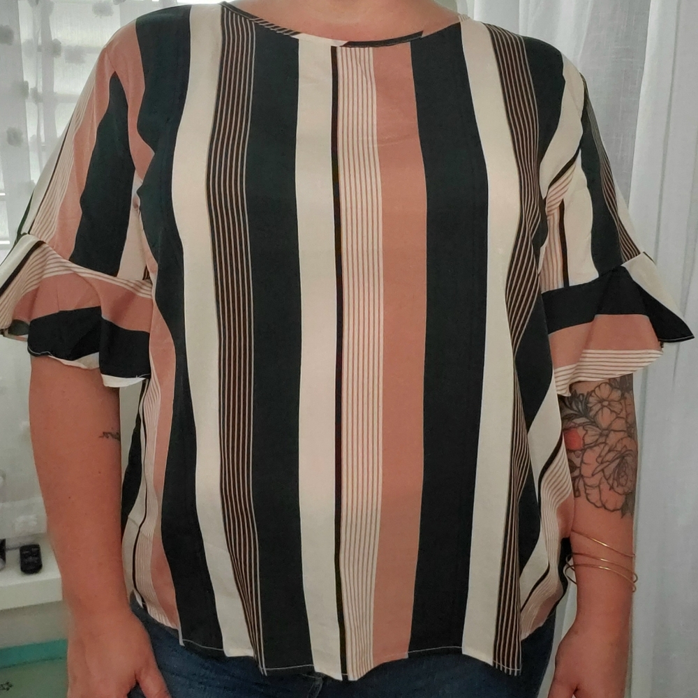 Colorblocked Stripe Top